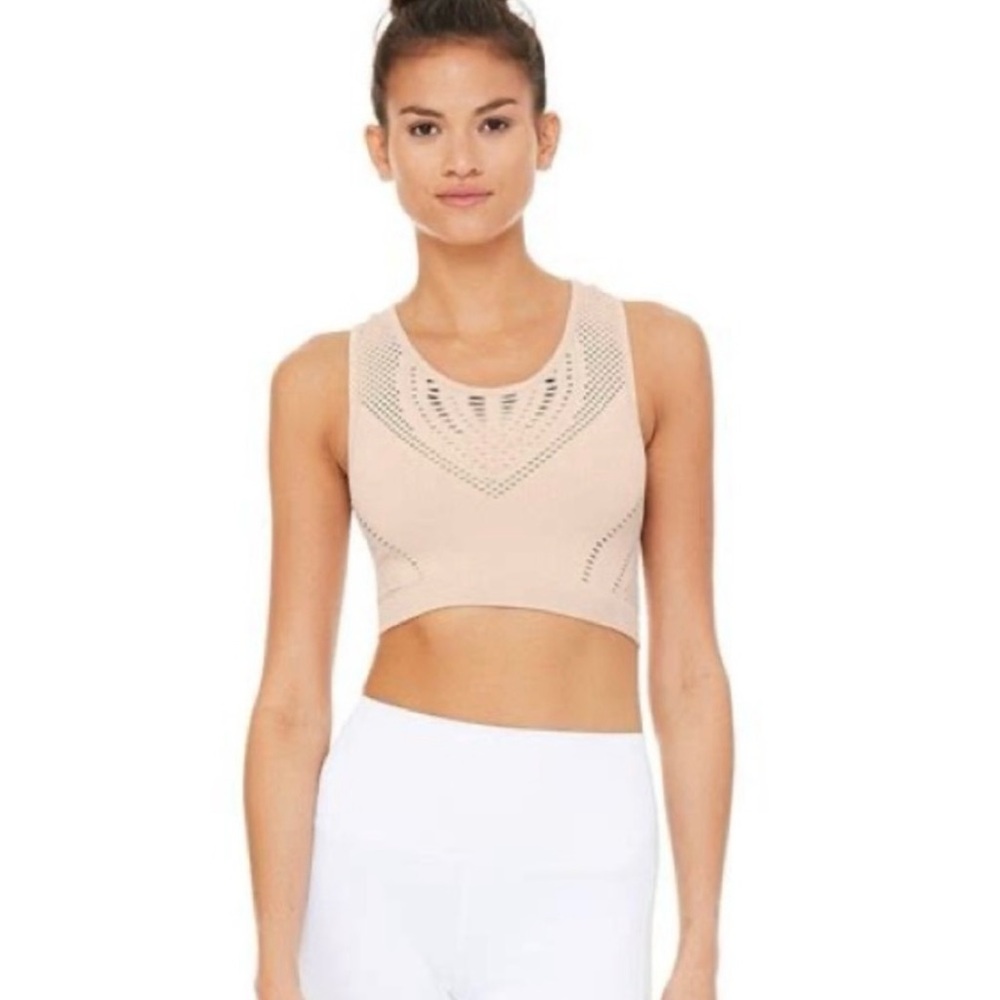 Alo Yoga Vuori Lululemon Women’s Active Crop Tank Top Shirt Bra Small